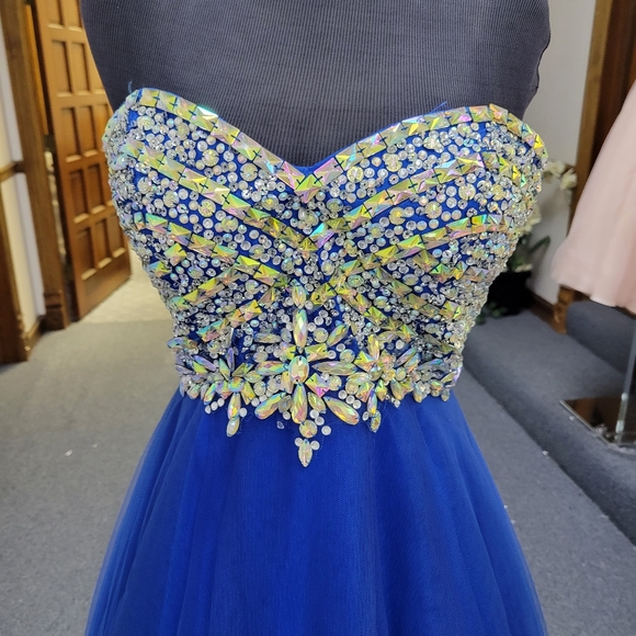 BLUSH PROM BLUE BALLGOWN DRESS - Picture 3 of 12